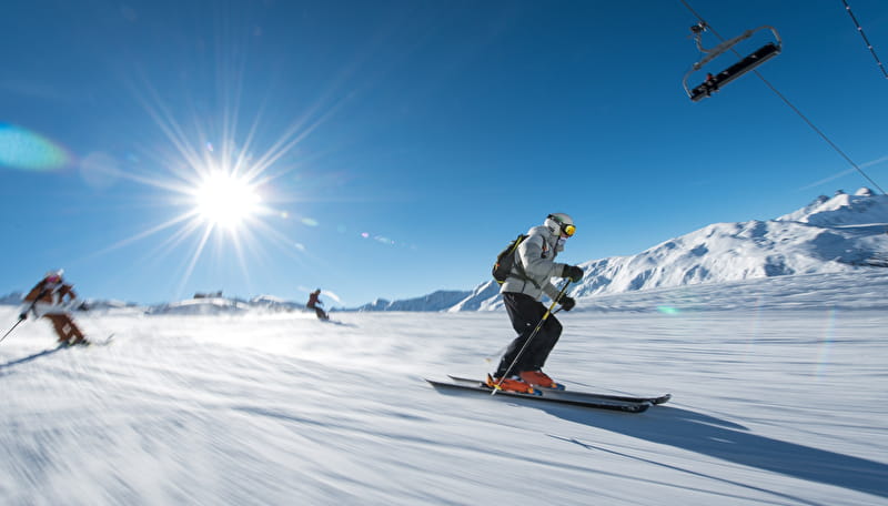 Skieurs à Valmeinier